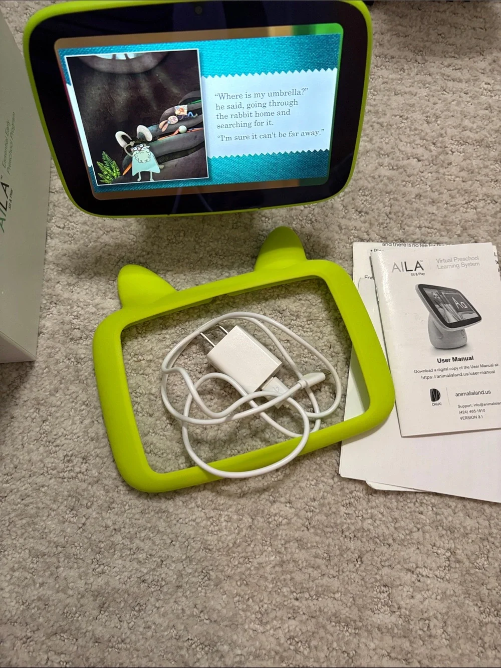 Sit & Play Kids Tablet - Lime Green